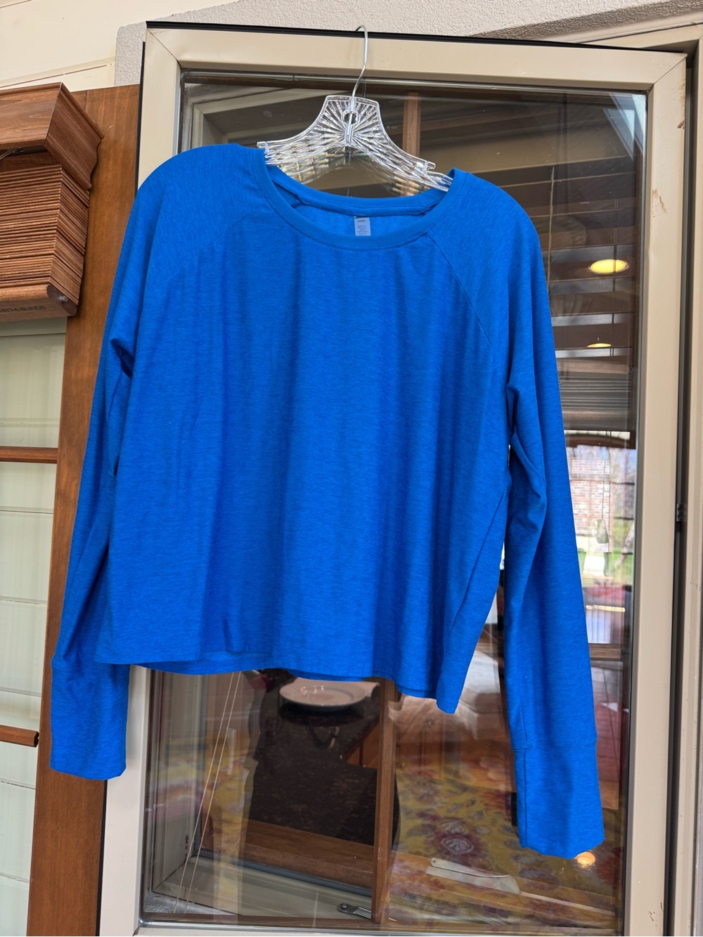 Beyond Yoga Bold Blue Long-Sleeve Crew Tee